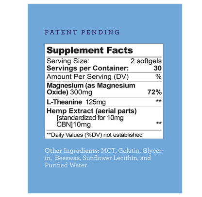 Dreamland Gelcaps Supplements Facts